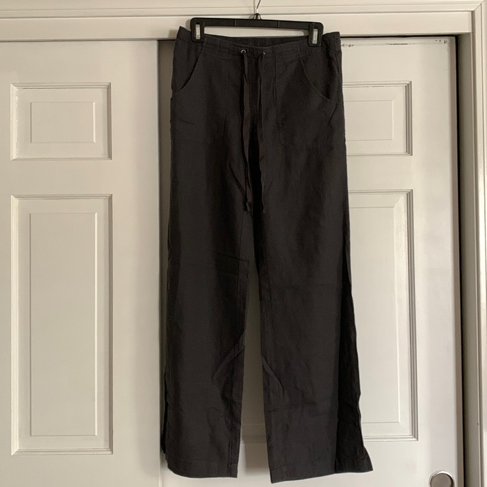 Linen wide leg pants